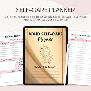 Digital Self Care Planner, Self Care Planner, Wellness Planner, Planner, Mental Health Mindfulness, Positivity Healing Self Love