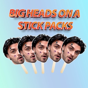 Custom Heads on a Stick Face on a Stick, Custom Bachelorette Party Big Head Face Cutout, Bridal Party Props, Fat Head Custom Face Fan