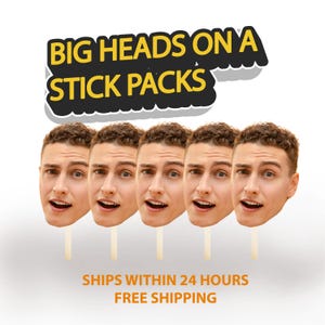 Custom Heads on a Stick Face on a Stick, Custom Bachelorette Party Big Head Face Cutout, Bridal Party Props, Fat Head Custom Face Fan