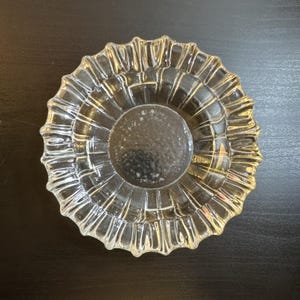 VINTAGE Blenko Klarglas Aschenbecher 5&quot; Sunburst Mid Century Modern