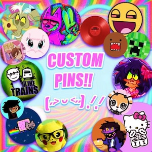 CUSTOM PIN SETS!! (,,&gt;ヮ&lt;,,)