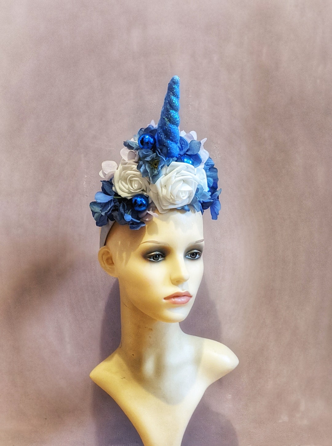 Unicorn Headdress Sparkly Unicorn Horn Unicorn Flower Crown Etsy