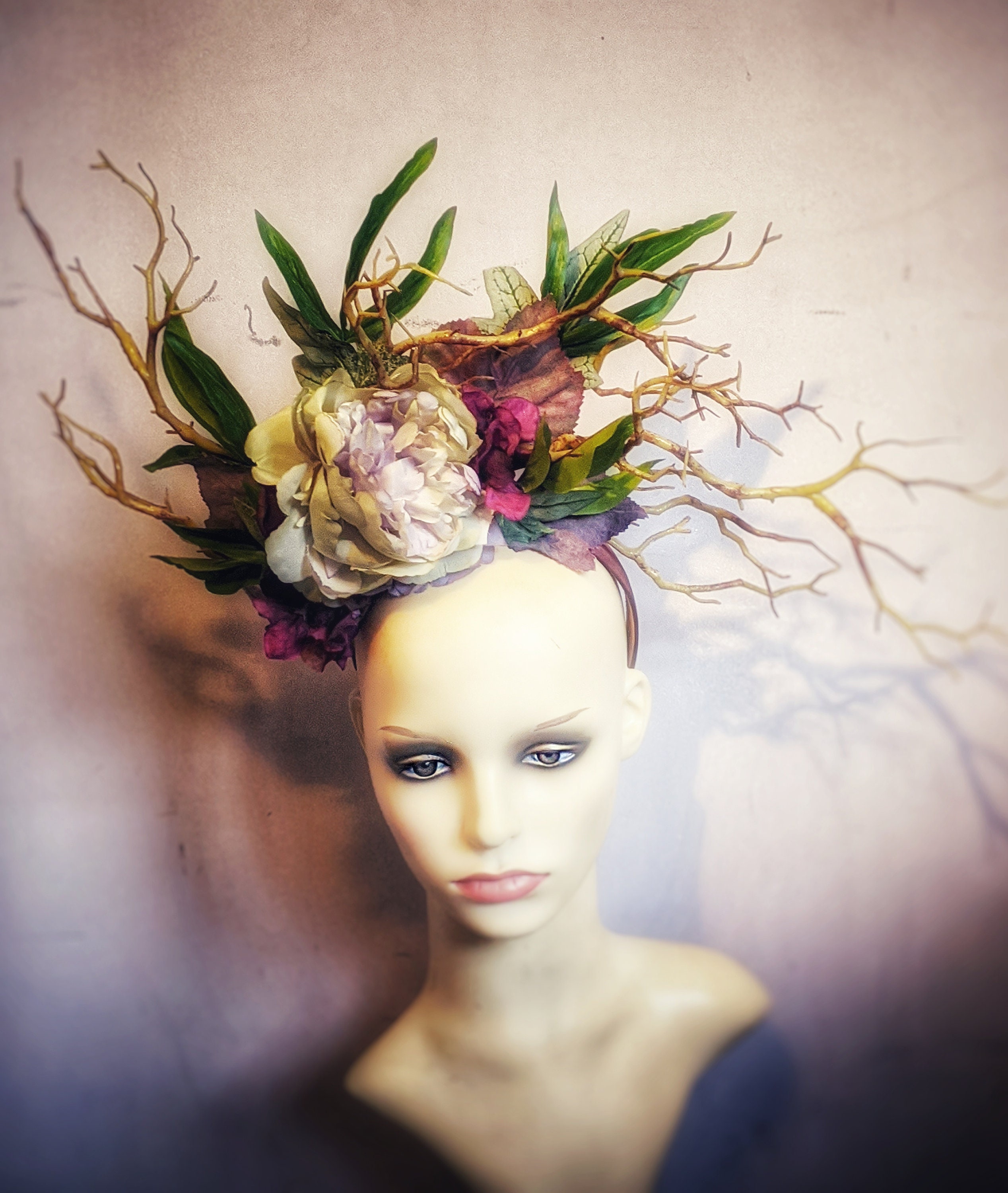 Enchanted woodland floral headpiece Floral headband flower | Etsy