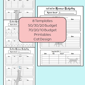 Revenue Budgeting Templates, Percentage-Based Budgeting, 50/30/20 Rule, 70/20/10 Rule, Templates, Money Management, Printable Sheet A4