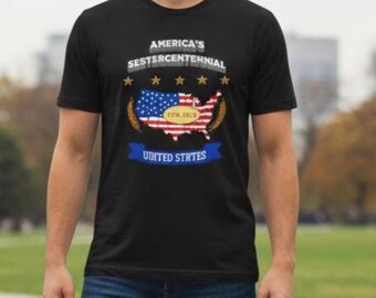America's 250th Anniversary Celebration T-Shirt, American Flag Shirt, Patriotic Gifts, Independence Day Party Wear Outfit, Unisex Cotton Tee
