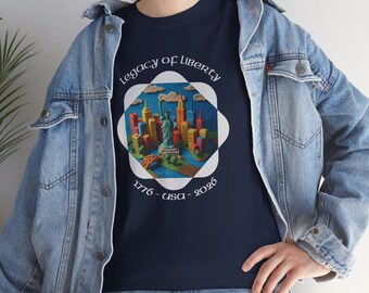 Liberty Legacy 1776–2026 Quarter Millennium T-Shirt, Statue of Liberty Graphic Tee, Patriotic American History Cotton Shirt, Holiday Gift