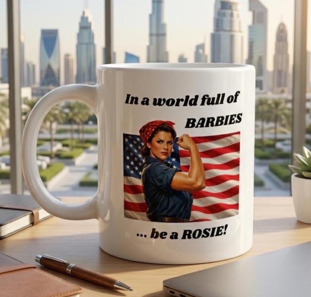 Rosie the Riveter Flag Ceramic Mug — 20oz