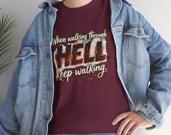 Tough It Out Keep Trying T-Shirt, Resilience Motivational Shirt for Men & Women, Short-Sleeved Crew Neck Style Cotton Tee, Gift for Friends