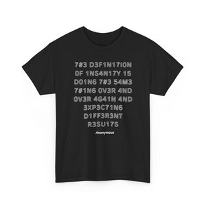 Leetspeak Anonymous Coding Humor T-Shirt, Cryptic Typography Graphic Tee for Engineers