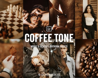 10 COFFEE Lightroom Presets, Brown Presets, Chocolate Presets, Beige Presets, Instagram Presets, Blogger Presets, Mobile & Desktop Presets.