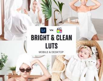 30 heldere, schone mobiele video-LUT's,lichte en luchtige schone meisjesfilters,zachte natuurlijke influencer Instagram-videobewerking, Instagram-spoelen