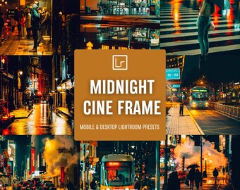 50 MIDNIGHT CINEMATIC Lightroom Presets Desktop & Mobile Presets,City Dark,Night Black,Moody Urban Photography,Lightroom Mobile filter,Muted