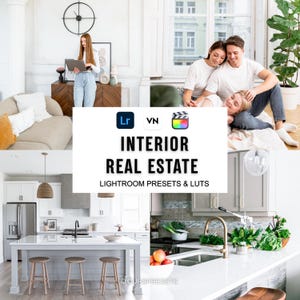 15 INTERIOR REAL ESTAE LUTs, Bright Cinematic Video Filters, Clean Indoor Color Grading, Property Marketing LUTs, Digital Download