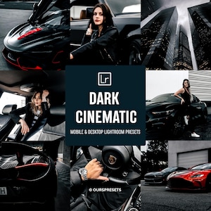 20 DARK CINEMATIC Presets,Desktop And Mobile lightroom Presets,City Dark,Night Black,Moody Urban Photography, Lightroom Mobile filter,Muted