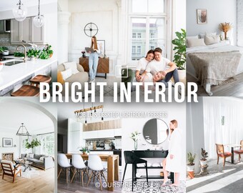 15 HOME INTERIOR Lightroom Mobile & Desktop Presets, Bright Clean Indoor Filter for Instagram, Minimal Blogger Presets, Real Estate