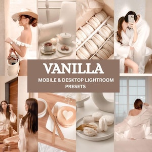 10 Vanilla Mobile & Desktop Lightroom Presets, Beige Presets, Cozy Presets, Boho Presets, Cream Presets, Instagram Presets