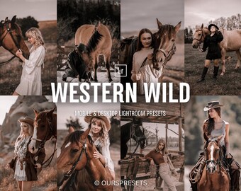 15 Western Lightroom Presets Cowgirl Rustic Brown Boho Vintage Outdoor Mobile Photo Editing Filters Pack For Instagram Blogger Aesthetic Pro