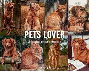 20 PETS LOVER Lightroom presets, Dog Presets, Brown Presets, Animal Presets, Clean Presets, Blogger Presets, Pet Filters, Instagram Presets.