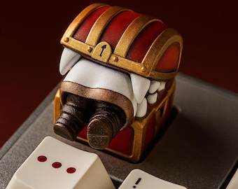 Red Mimic Chest Artisan Keycap – Fantasy-Inspired Mechanical Keyboard Accessory