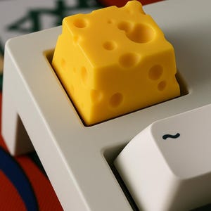 Cheese Block Artisan Keycap: Novelty ESC Key for Mechanical Keyboard