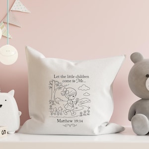 Matthew 19:14 SVG | Let the Little Children Come | Christian Nursery Wall Art | Bible Verse Cricut File | Religious Kids Room Decor | Gift