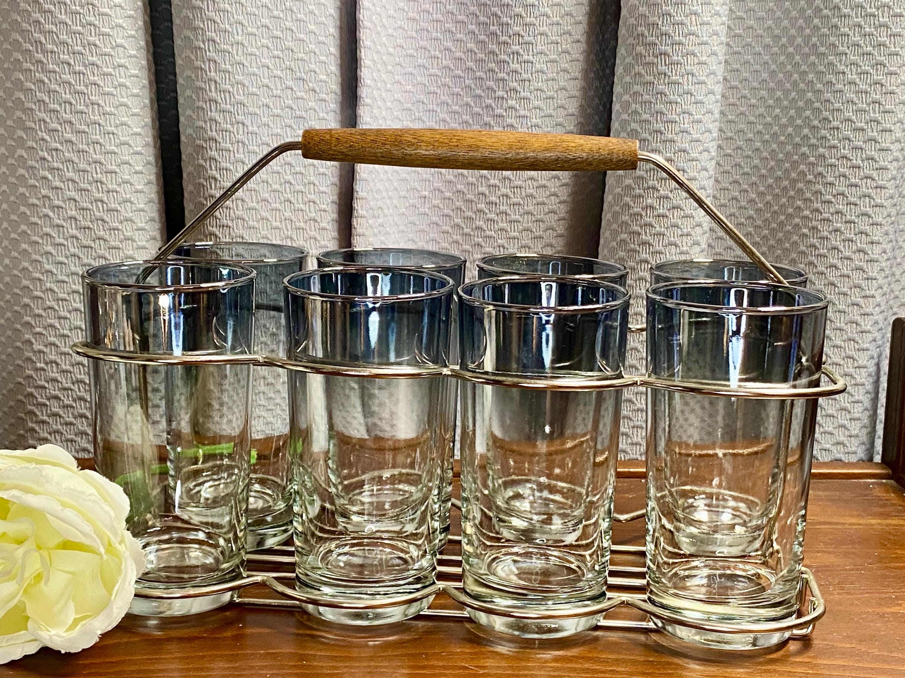 ヴィンテージ ミッドセンチュリー モダン ドリンクグラスキャリア Mid Century Glassware Caddy - Etsy