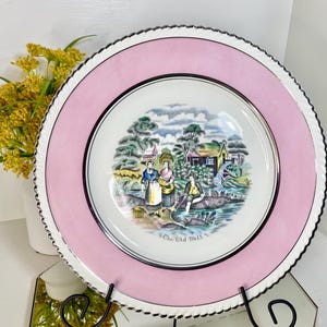 Gray&#39;s Pottery “The Old Mill” hand-painted collector’s plate, circa 1940