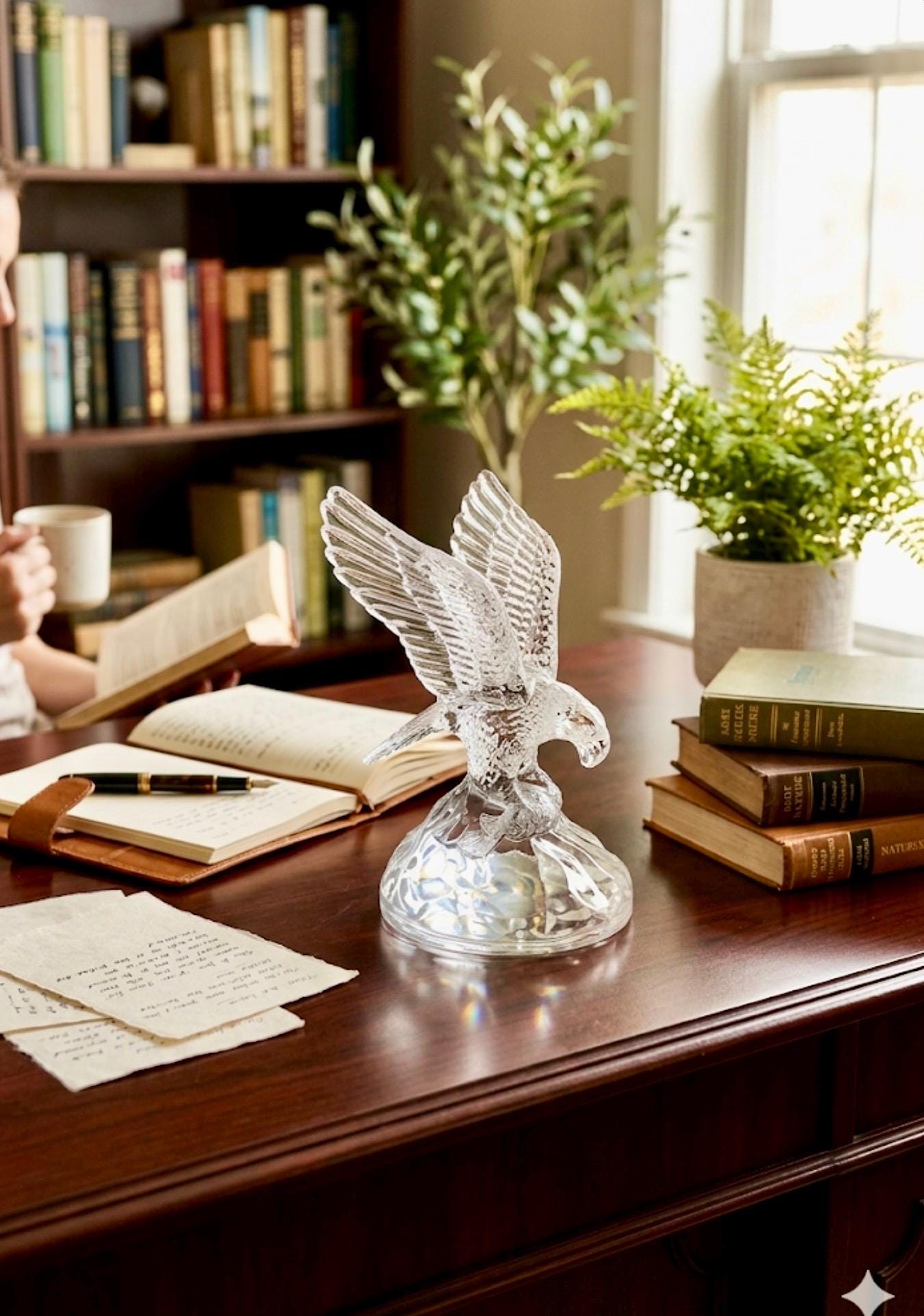 Crystal Eagle Figurine - Etsy