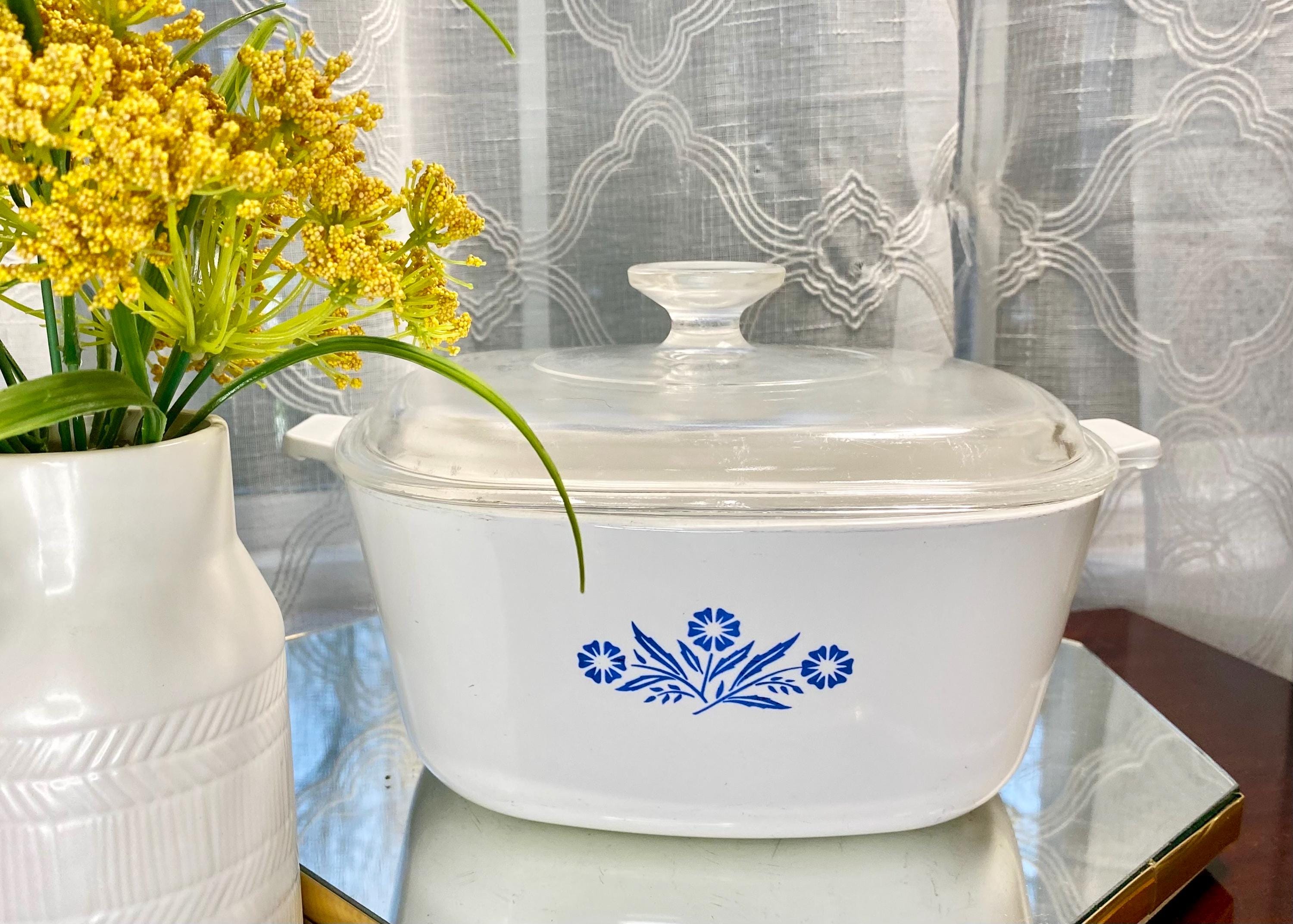 Vintage 2 1/2 Qt Blue Cornflower Casserole Corningware - Etsy