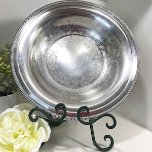 Vintage WM Rogers Silver Plated round Serving Bowl number 4335 10.5 Inches