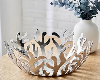 Alessi Mediterraneo Fruit Bowl Large 11.5" Mirror Polished Stainless Steel