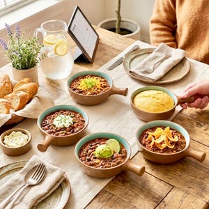 Set of 6 Mid-Century Modern Handled Soup Bowls | Taylor Smith & Taylor Chateau Buffet