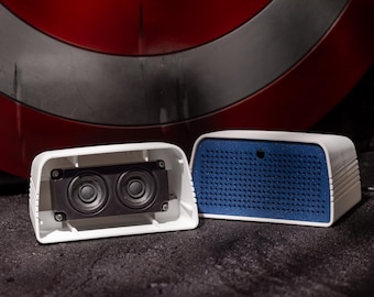 Retro Mini Speaker Set External Display Monitor Computer Terminal Windows PC HDMI Aux TV Style Screen Vintage Tech Desk Decor Nerd Bday Gift