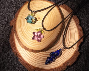 Stardew Valley Stardrop Junimos Mermaid Pendant Necklace Handmade Glass Fantasy Jewelry Cosplay Gift for Her Birthday Gamer Charm Accessory