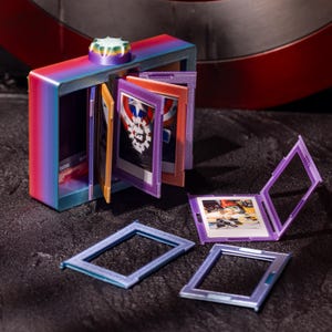 Colorful Rotating Instax Mini Photo Frame 3D Printed Display Album for 12 Photos Compatible with Fujifilm 54x85mm Film LGBT Gift