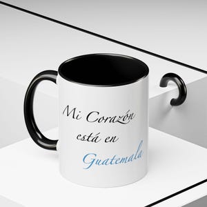 My Heart Is in Guatemala Kaffeetasse - Landkarte über Flagge - Geschenk für Guatemala (spanische Version)