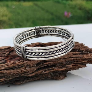 925 Sterling Silver Band Bangle | Handmade Solid Silver Bracelet |Solid Silver Band Bracelet | Classic Unisex Jewelry Gift| Gift for her