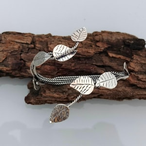 925 Sterling Silver Handmade Bangle | Adjustable Silver Bracelet | Dainty Minimalist Jewelry Gift