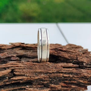 925 Sterling Silver Spinner Ring | Ring |Handmade Meditation Ring |Mindfulness Anxiety Ring| Anxiety Relief Fidget Band for Her or Him