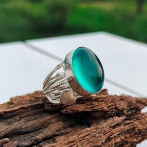 Blue Topaz Gemstone Ring | 925 Sterling Silver Ring|Natural Blue Topaz Silver Ring | December Birthstone Jewelry|Dainty Ring|Gift for Her