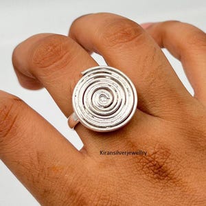 Sterling Silver Spiral Band Ring – Handmade Minimalist Jewellery Silver Spiral Ring Handcrafted Spiral Ring Silver Twist Spiral Band gift