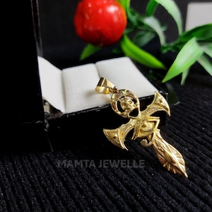 Egyptian&quot; ANKH &quot;Pendant , Key of life pendent ,  skull detailing , symbol of spritual cross , Brass pendant