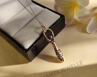 Goddess fertility pendant , Spiral Divine Feminine Pendant , symbol of women power , beautiful goddess necklace ,  Symbol of Life,