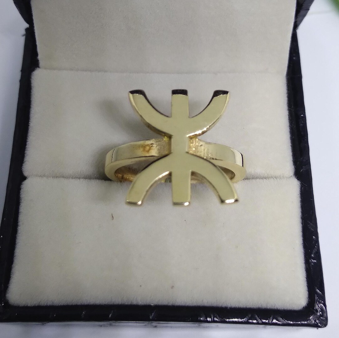 Africa Berbers Symbol Ring , Ethnic Amazigh ⵣ Letter Amulet Finger Ring ...