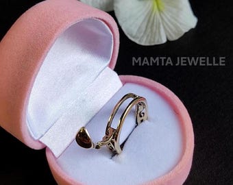 Bump ring , cute Heart spoon ring, band ring, Handmade ring , flip ring , Brass ring