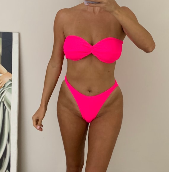 Pink Twist Bandeau Bikini Top X22020