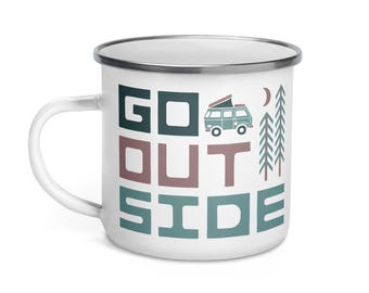 Go Outside Enamel Mug