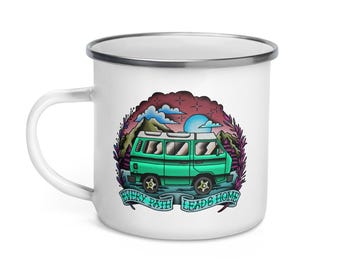 Every Path Leads Home Enamel Mug