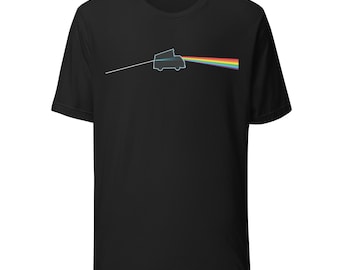Dark Side of the Bus Funny Rock Band Parody Camper Van T2 Inspired Adult Unisex Short Sleeve T-Shirt Tee Shirt