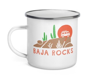 Baja Rocks Enamel Mug